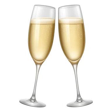 Girly aesthetic Two Champagne glass clink with pretty sparkle sticker