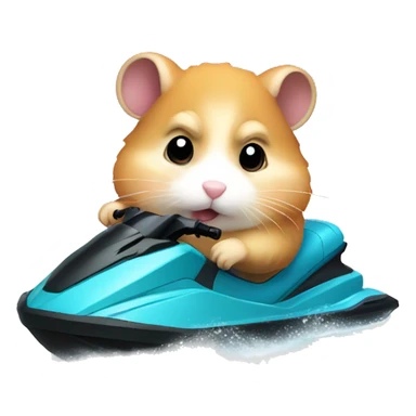 hamster on jetski sticker