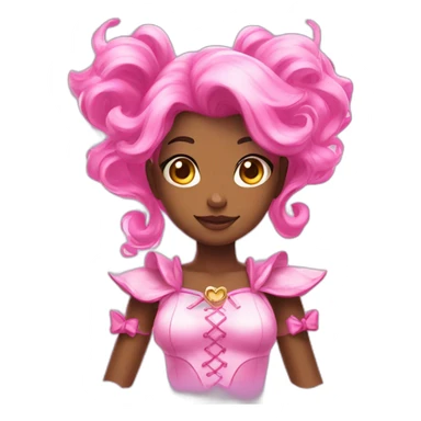 Pink magical girl sticker