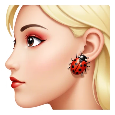 ladybug earrings sticker