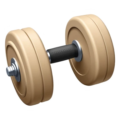 beige dumbbell, single fitness weight sticker