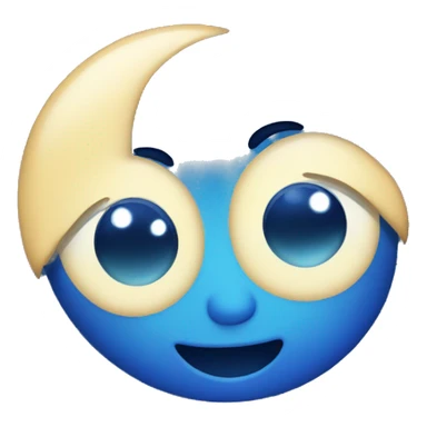 Blue moonlight with sparkles sticker