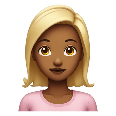 A girl rolling her eyes with a smirk sticker