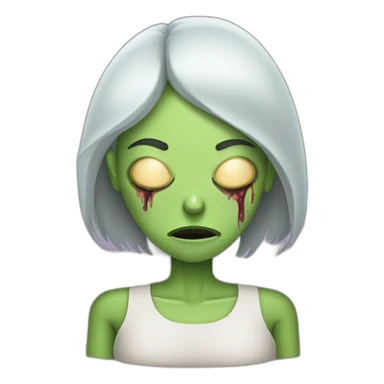 sleepy zombie woman sticker