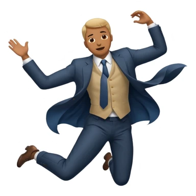 A man falling sticker