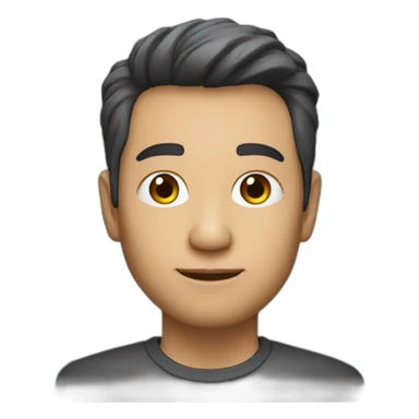 dutch/indonesian software engineer guy, around 40 years old but looks younger, short hair, and hair still dark sticker