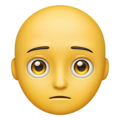 emoji with *NO* eyebrows staring into your soul  sticker