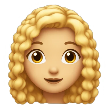 Sweet girl emoji with inviting eyes and a warm smile, suggesting a kind, intimate voice sticker