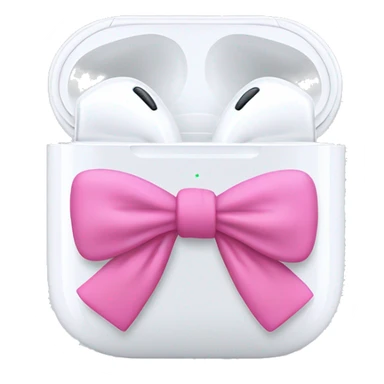 airpod maxes with pink bows on it sticker