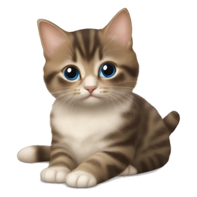 chaton qui fait caca et pipi en même temps et qui fait un poirier ￼ sticker