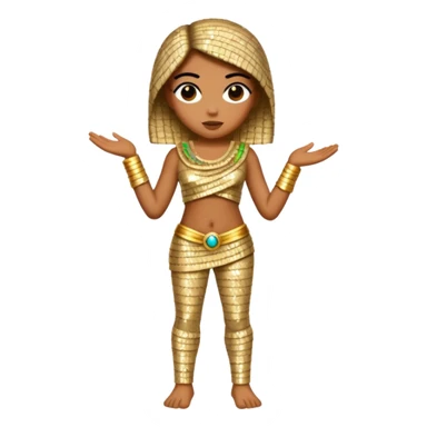 The Mummy from Universal Monsters with beige sequin outfit  sticker
