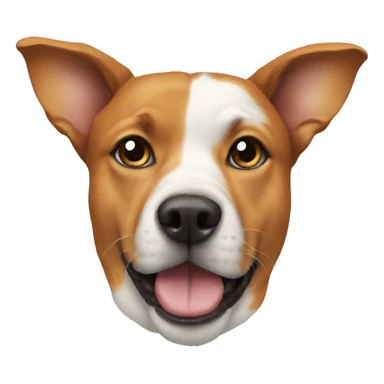 Dog with a cat on its head sticker