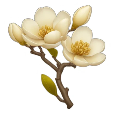 Golden magnolia sticker
