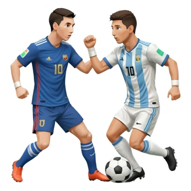 Messi punching cristiano ronaldo sticker