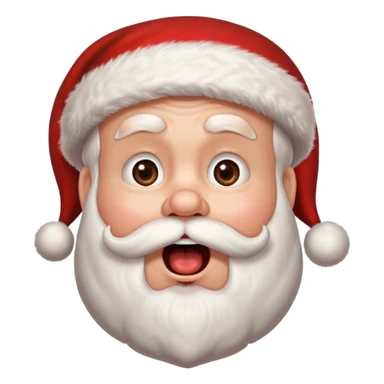 papai noel surpreso com a boca aberta sticker
