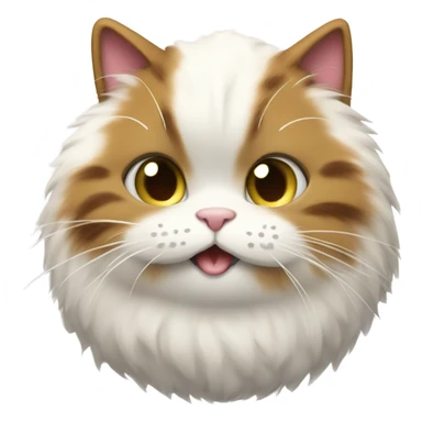 cat in a big puffy coat eating sushi sticker