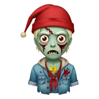 zombie in red hats sticker