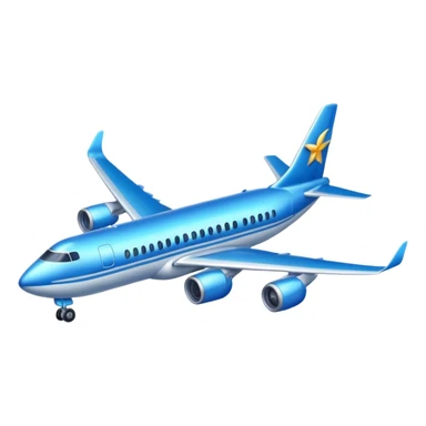 Glitter blue avião sticker