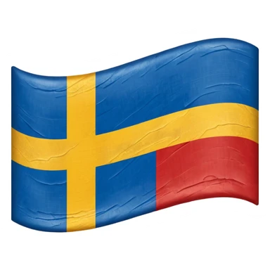Swedish flag mixed with danish sticker