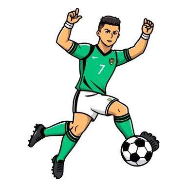 Cristiano Ronaldo scoring a goal sticker