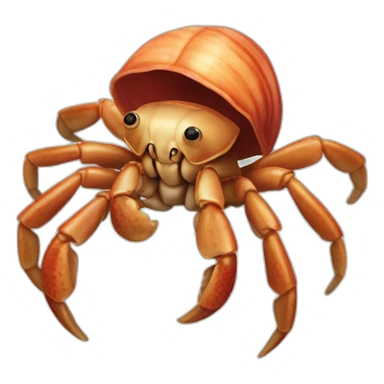 Hermit crab looks like Thierry Lhermitte sticker