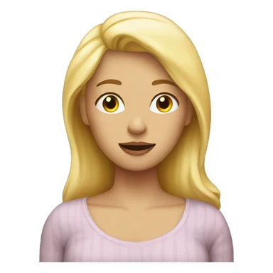 blond woman going to sleep  sticker