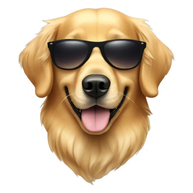 golden retriever wearing sunglasses  sticker