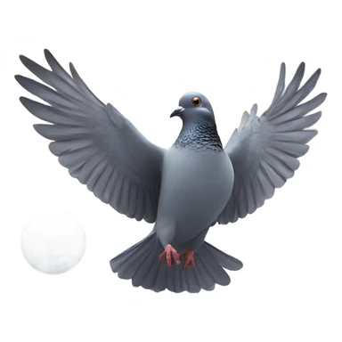 Pigeon throwing a snowball  sticker