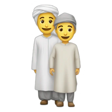 deux frères musulman un a côté de l’autre  sticker