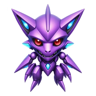 Futuristic shiny handsome badass amazing epic legendary modern Miraidon-Genesect-Sableye-fusion sticker