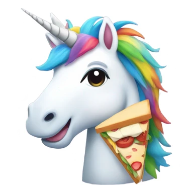 Happy unicorn eating sandwich  sticker