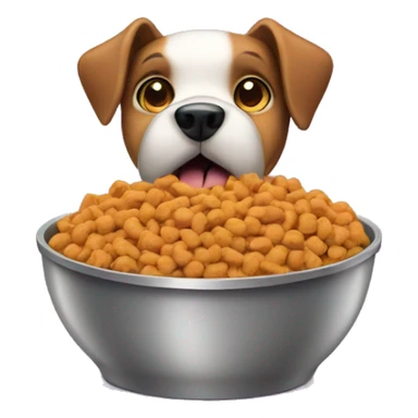 Dog food bowl with treats  sticker