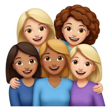 a group of friends who are female sticker