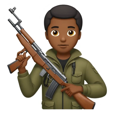 Black guy with Ak47 sticker