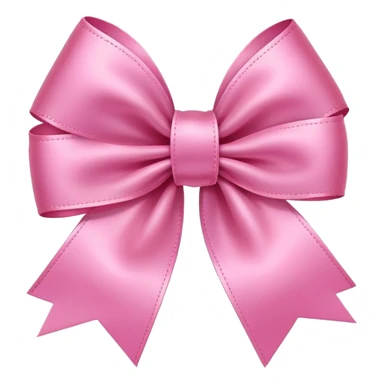 cute pink ribbon bow for hair sticker