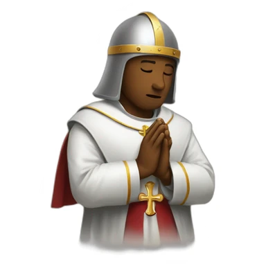 Knights Templar praying sticker