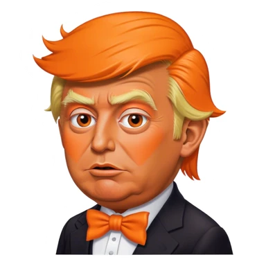 Donald trump as a ompaloopa sticker