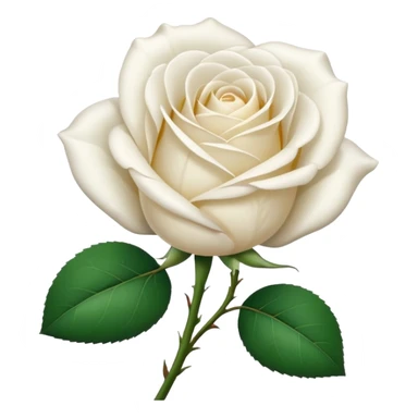white rose, without green leaves, just flower sticker
