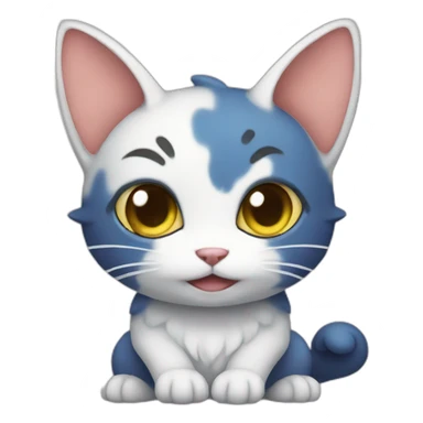 Sitting-bicolor-fairy-type-cat-pokemon sticker