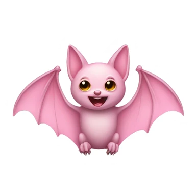 Pastel pink bat sticker