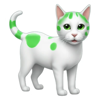 gato casi blanco con ojos verde astronauta cabalgando en un unicornio sticker