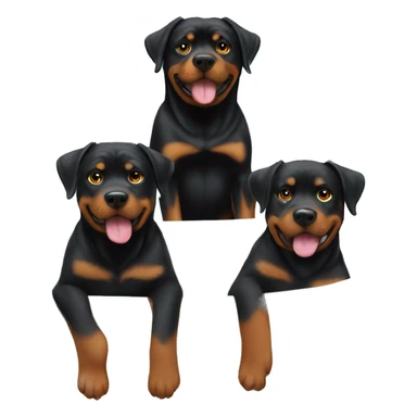 Two Rottweilers in a bathtub  sticker