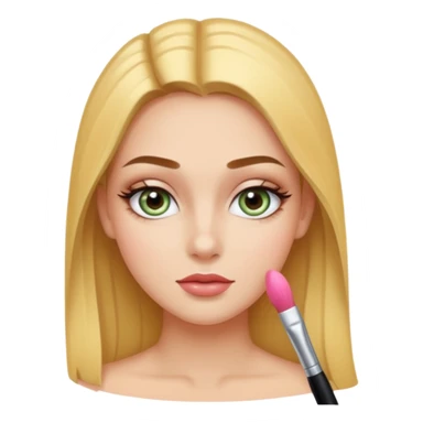 jeune adulte avec du maquillage sans pinceau sticker