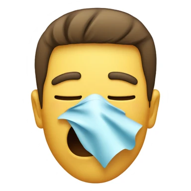 person sneezing with boogers sticker