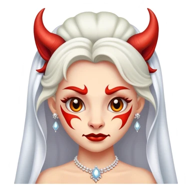 devil face bride sticker