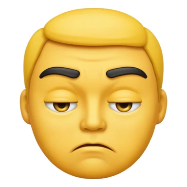 Pouting yellow face emoji sticker