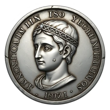 Ancient coin usa,silver sticker