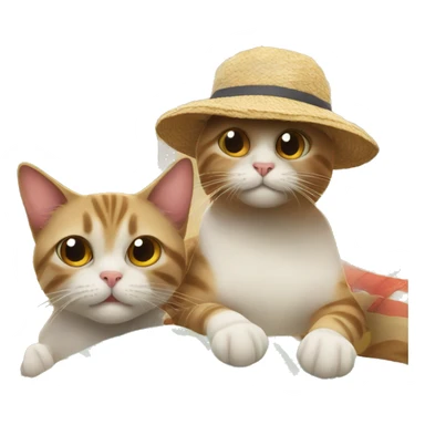 two cats on vacation in tuscany sticker