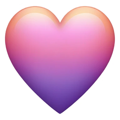 Purple heart ombre with peach colour and pink colour sticker