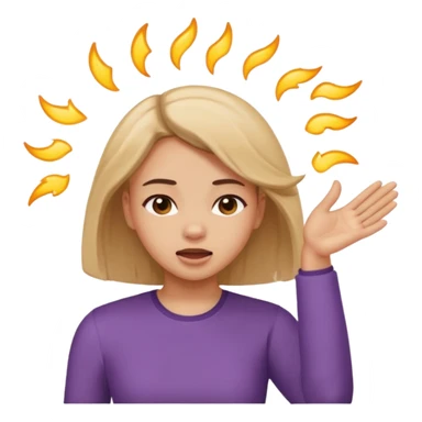 Girl smacking her head and shaking it sticker